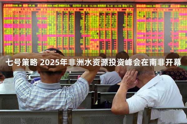 七号策略 2025年非洲水资源投资峰会在南非开幕